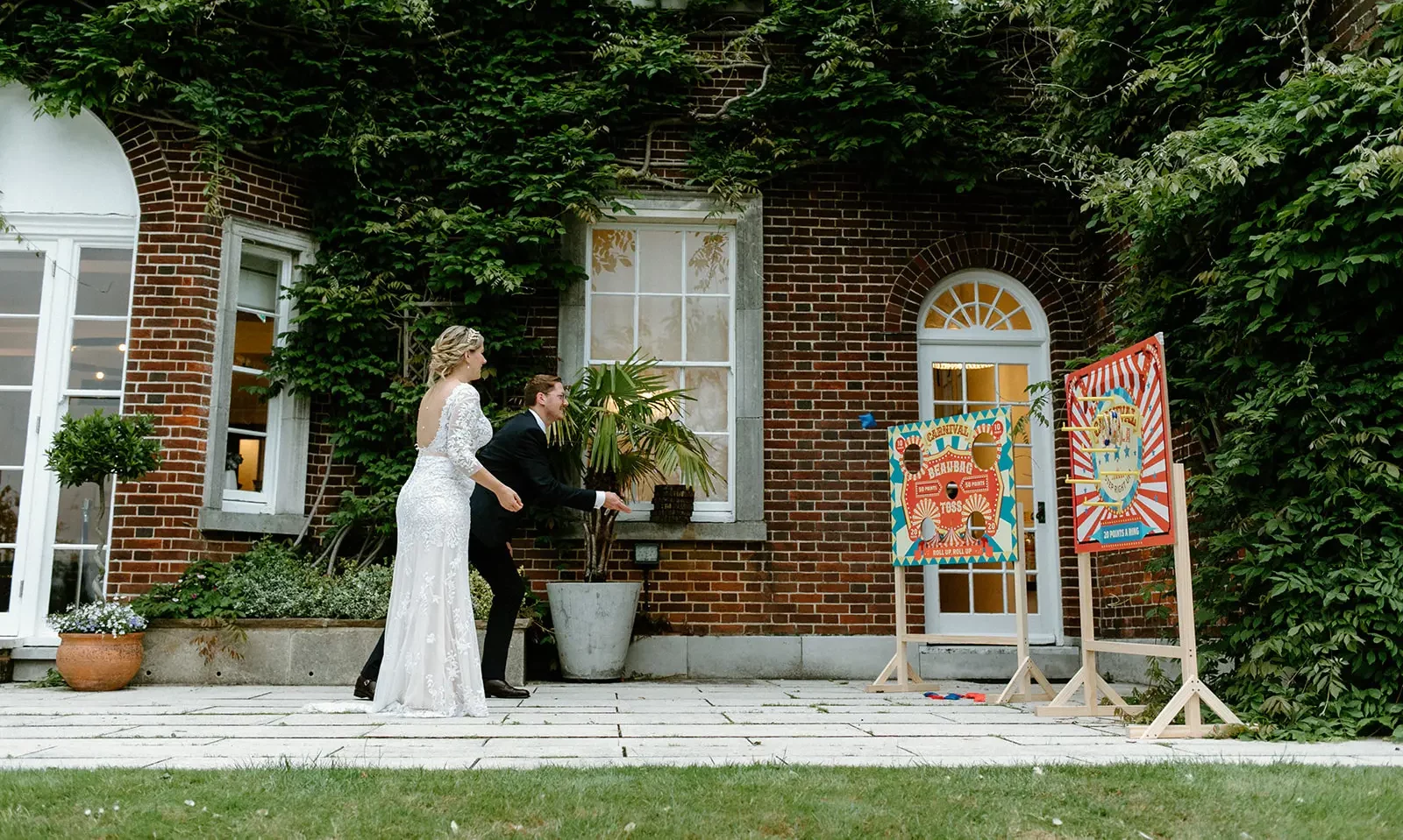 Pelham House wedding reception games garden